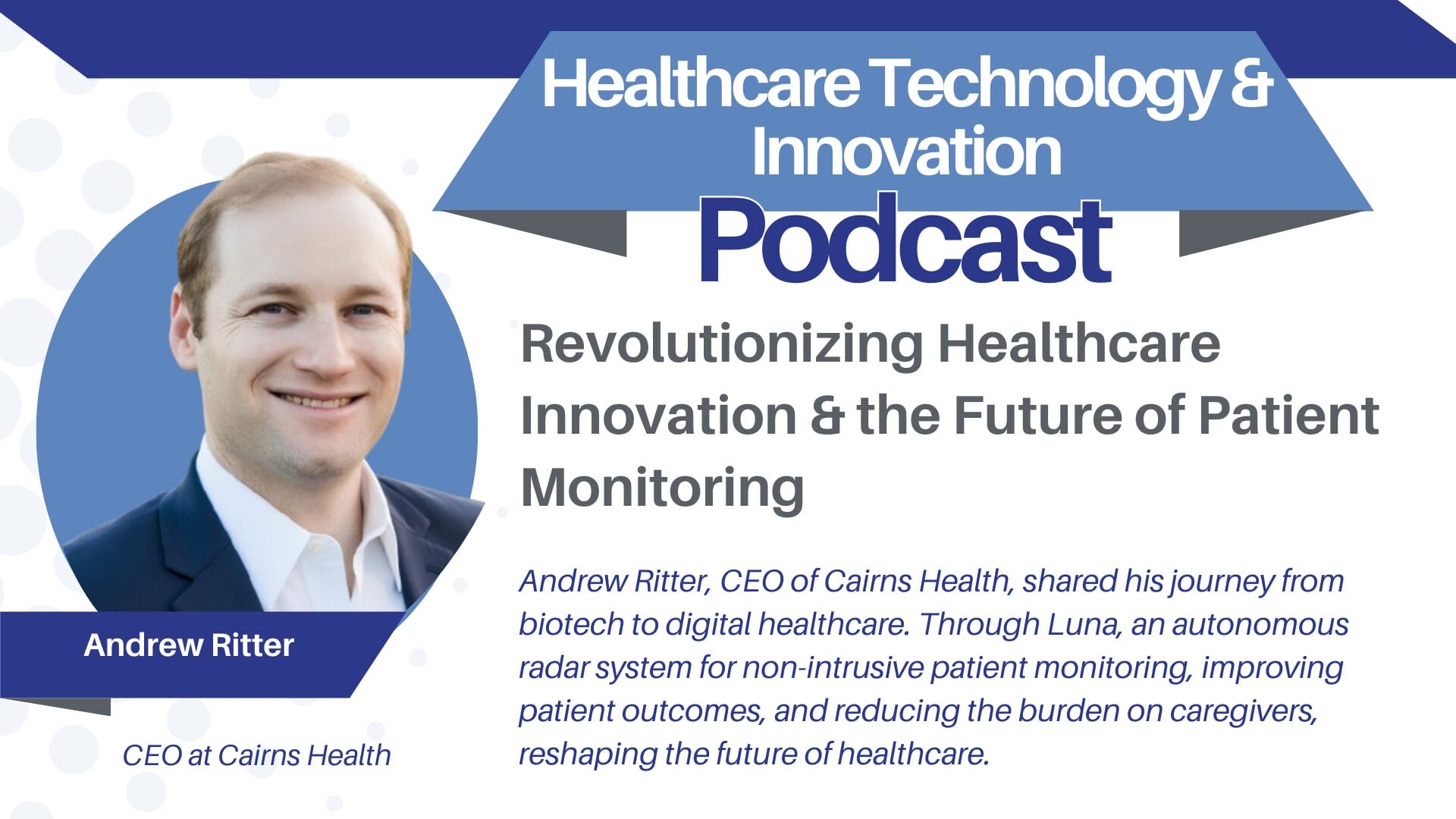 Revolutionizing Healthcare: Cairns Health CEO Andrew Ritter on Luna & the Future of Patient Monitoring